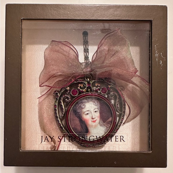Jay Strongwater Mini Heart Scroll Crystal & Enamel Picture Frame Ornament - Picture 11 of 11